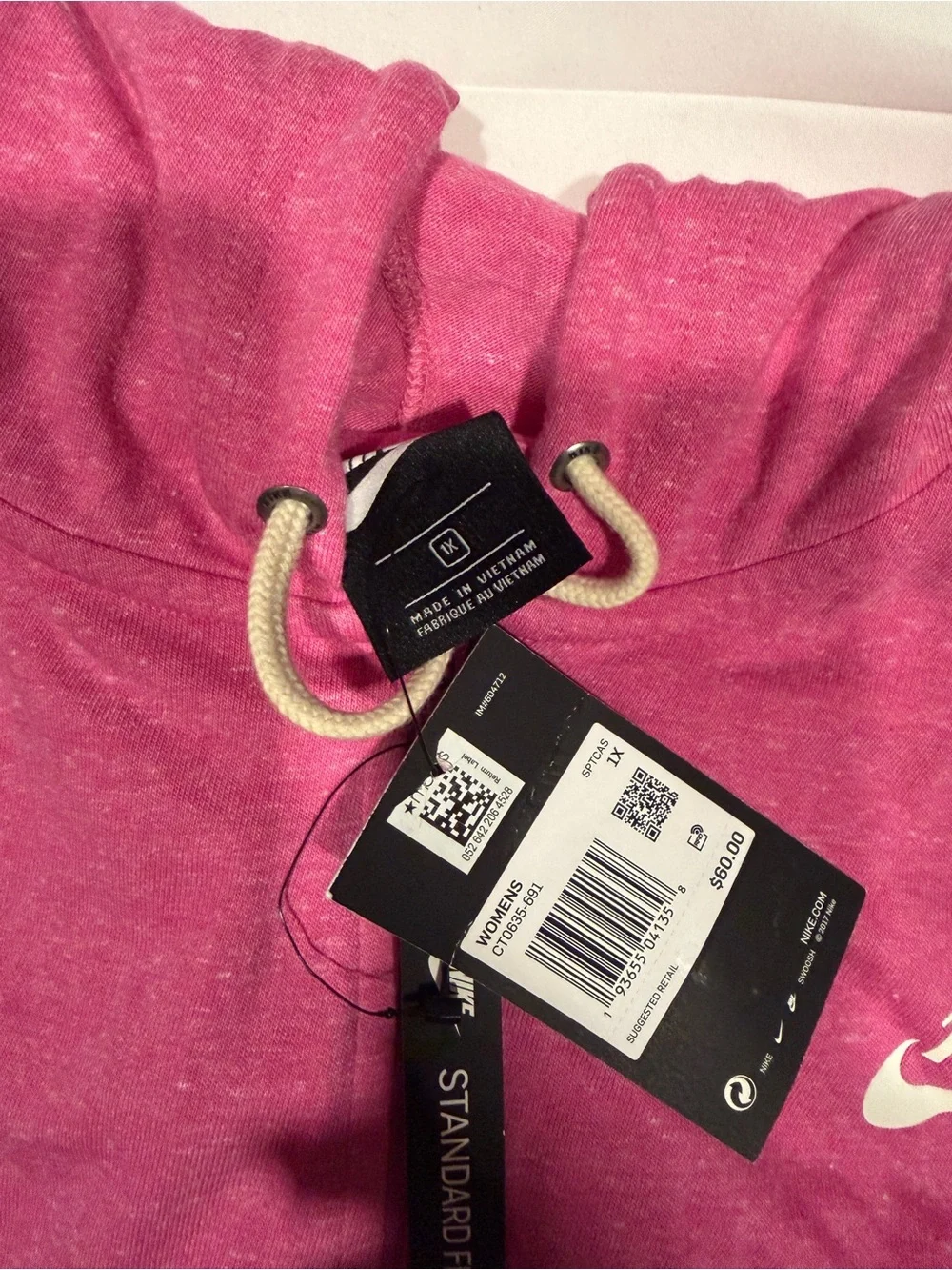 Nike Pink Full-Zip Hoodie 1X
